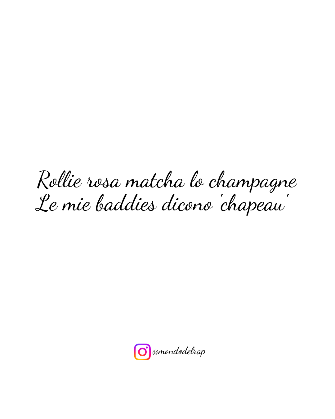 Citazione Anna 30°C Rollie rosa matcha lo champagne Le mie