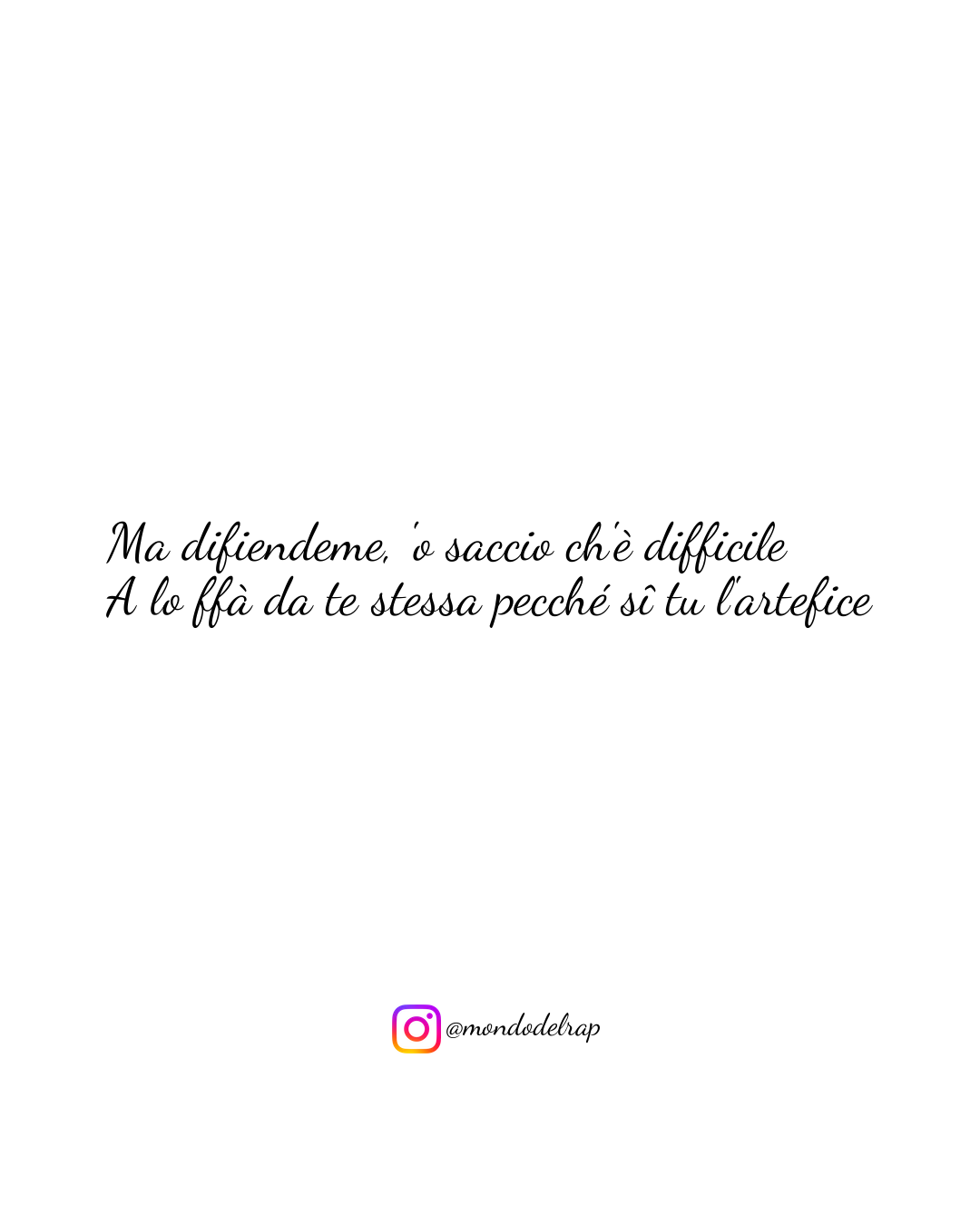 Citazione Geolier Episodio d'amore Ma difiendeme, 'o saccio