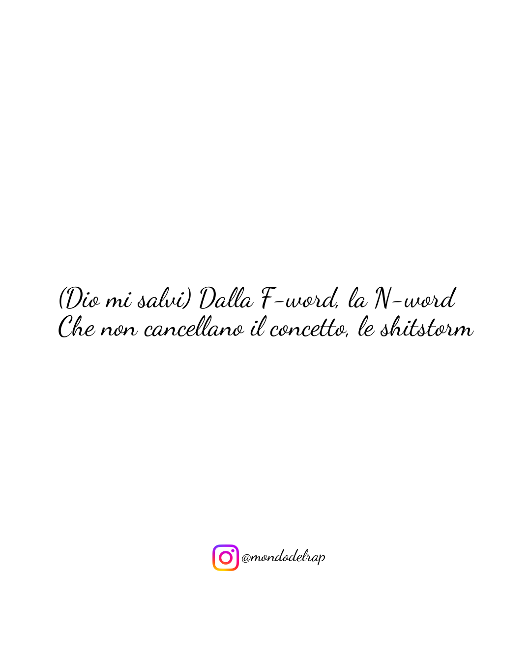 Citazione Marracash Cosplayer (Dio mi salvi) Dalla F-word, la