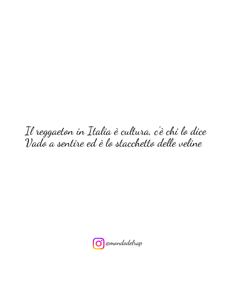 Citazione Marracash Cosplayer Il reggaeton in Italia è cultura,