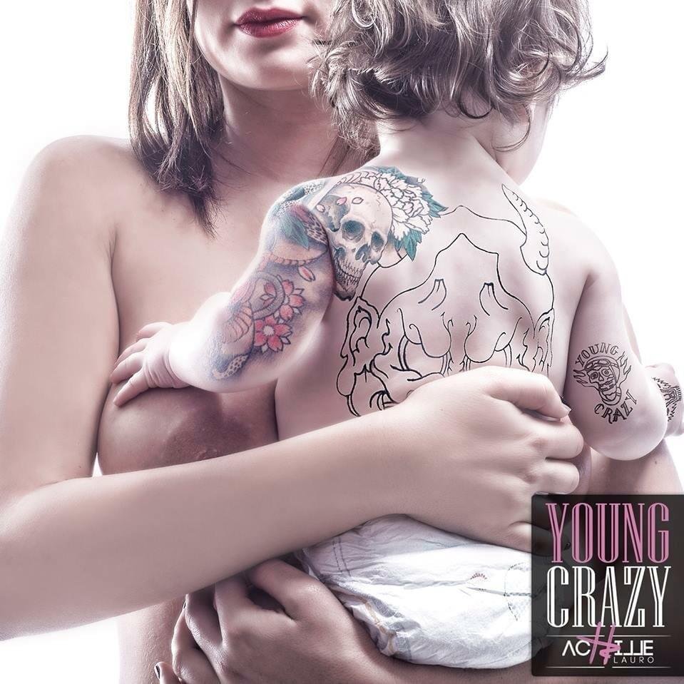 Cover dell'album 'Young Crazy' di Achille Lauro