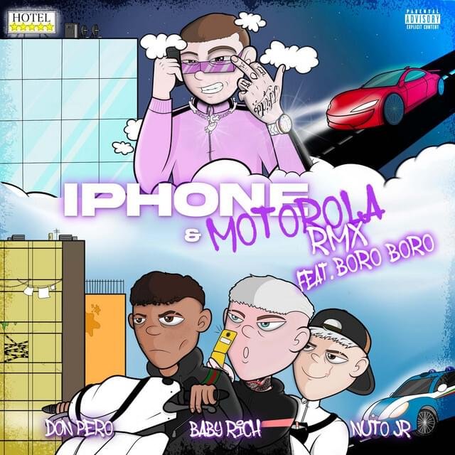 Cover della canzone 'IPhone & Motorola RMX' di Baby Rich & Nuto Jr ft. Boro, Don Pero