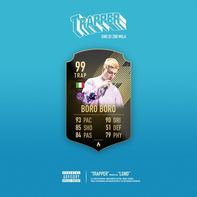Cover della canzone 'Trapper' di Boro