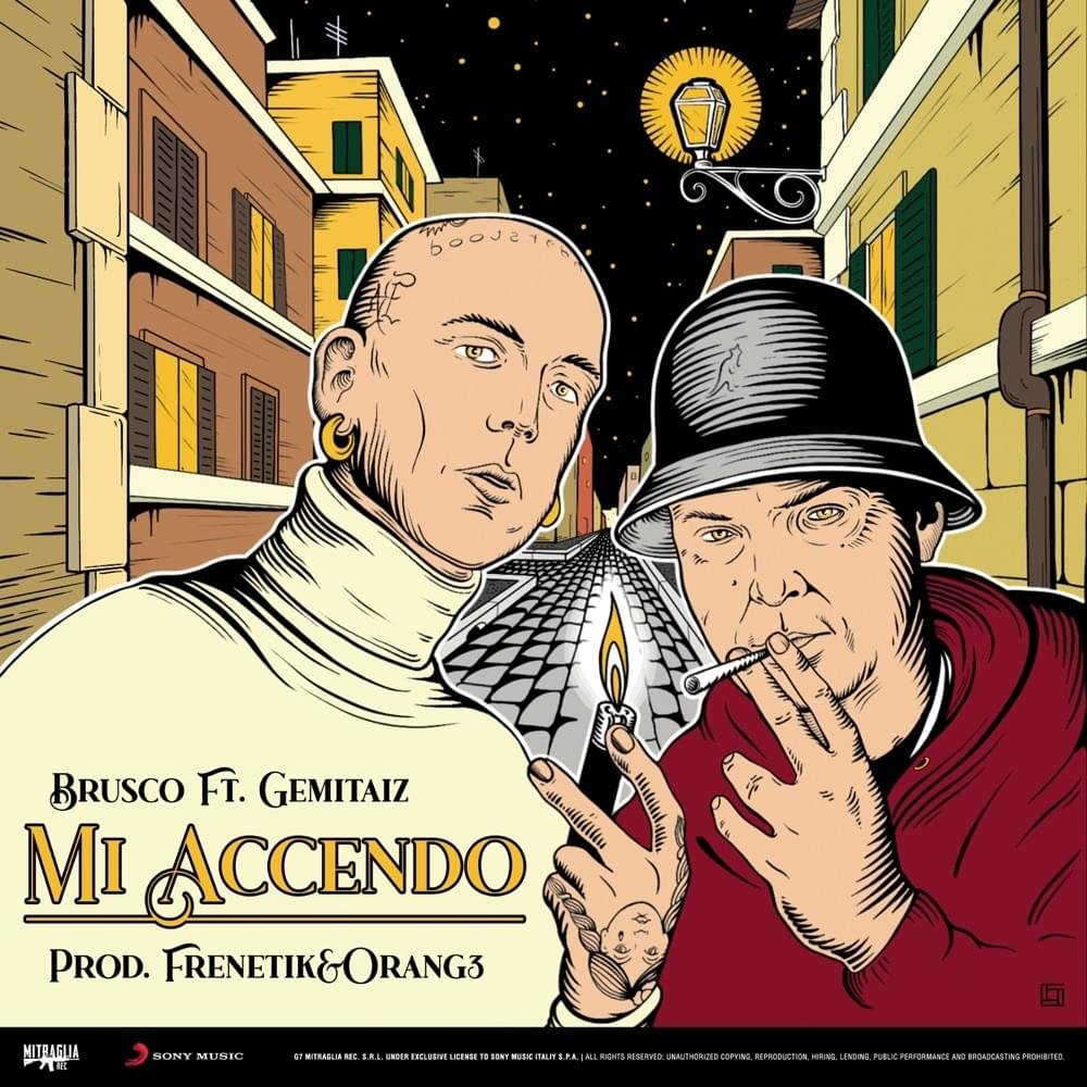 Cover della canzone 'Mi accendo' di Brusco ft. Gemitaiz