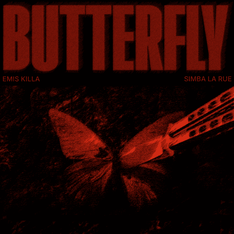 Cover della canzone 'BUTTERFLY' di Emis Killa ft. Simba La Rue
