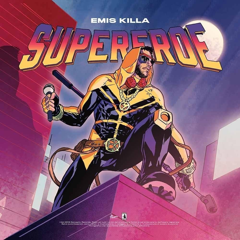 Cover dell'album 'Supereroe' di Emis Killa