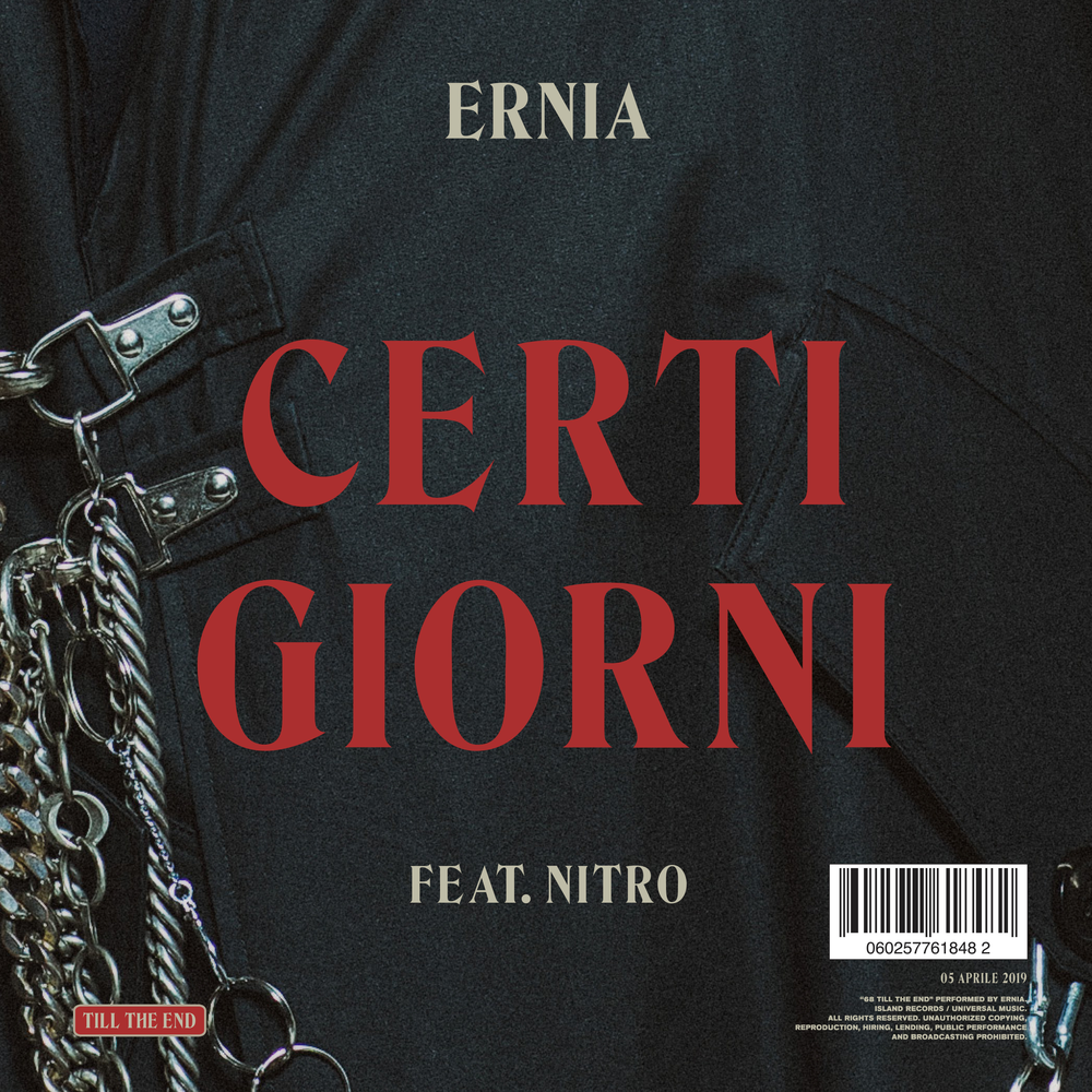 Cover della canzone 'Certi giorni' di Ernia ft. Nitro