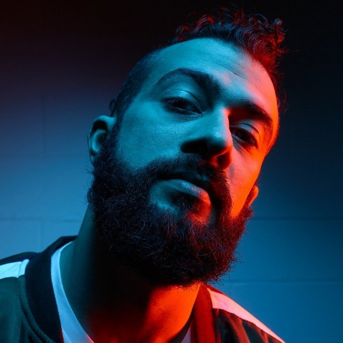 Foto di Fabio Visocchi, artista con ruolo nel rap italiano