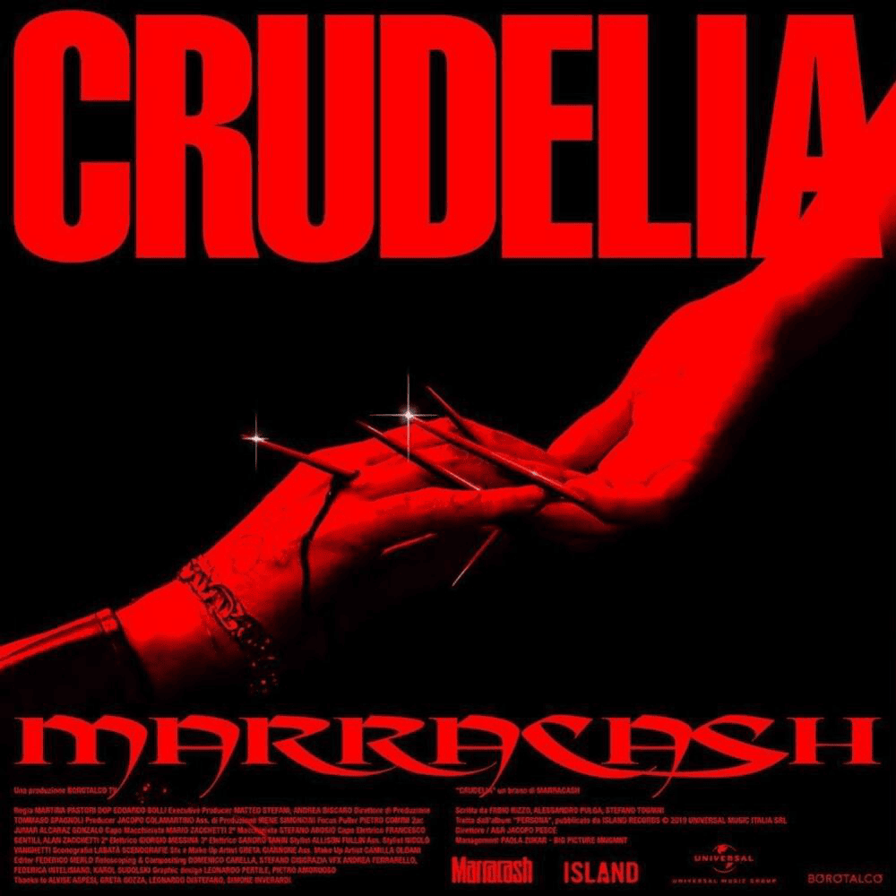 Cover della canzone 'CRUDELIA - I nervi' di Marracash