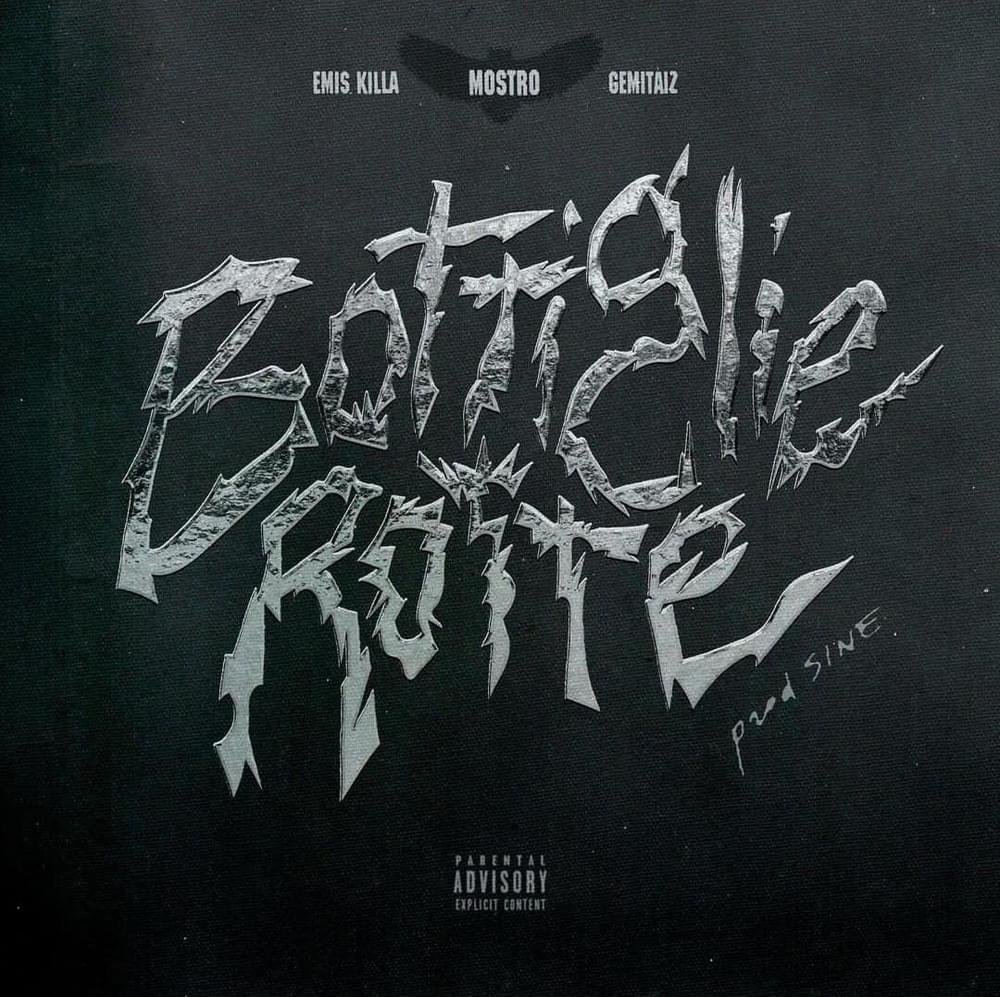 Cover della canzone 'Bottiglie rotte' di Mostro ft. Emis Killa, Gemitaiz