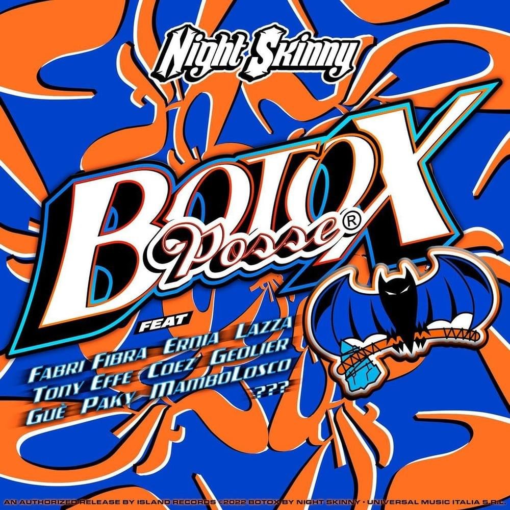 Cover della canzone 'BTX Posse' di Night Skinny ft. Coez, Ernia, Fabri Fibra, Geolier, Guè, Lazza, L’immortale, MamboLosco, Paky, Tony Effe