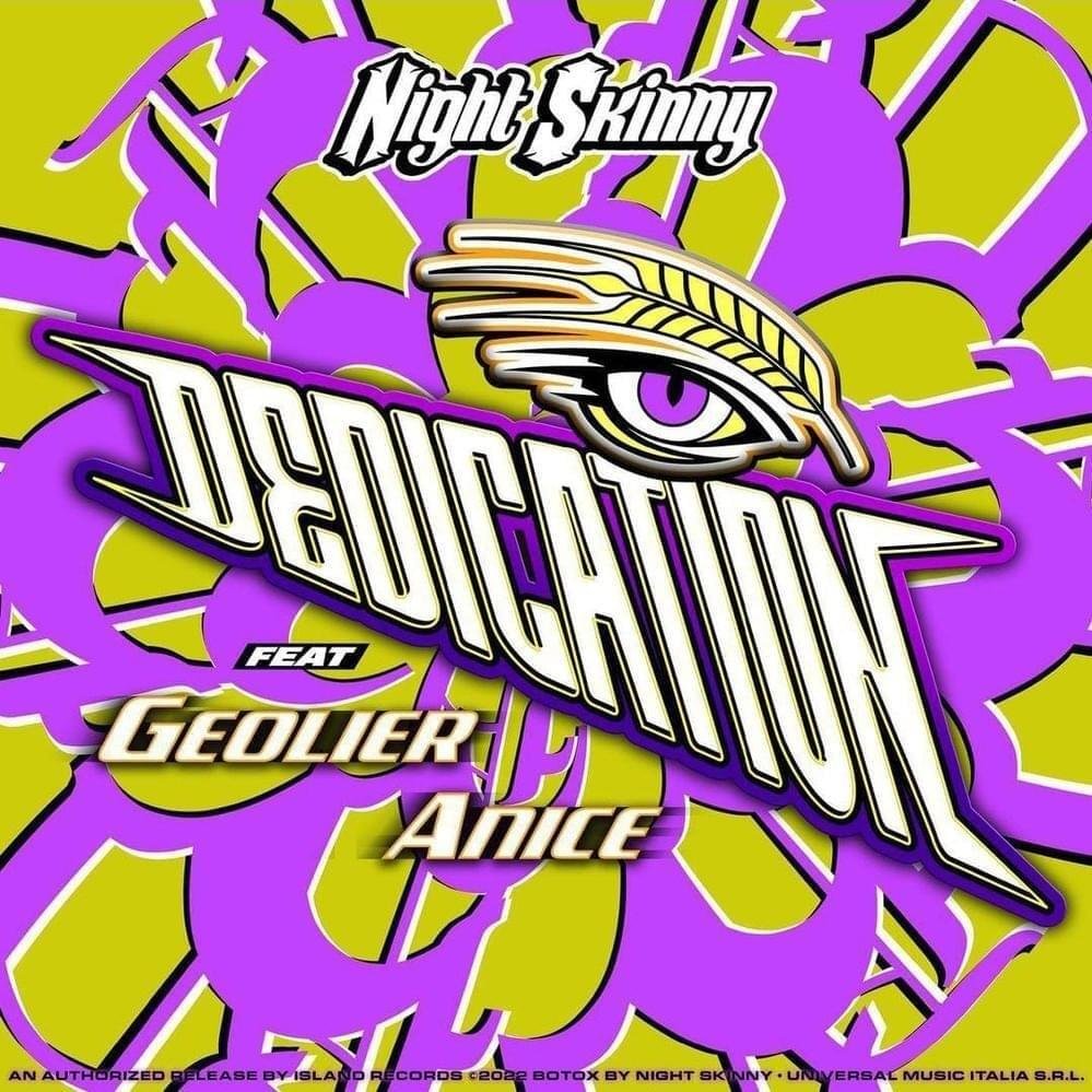 Cover della canzone 'Dedication' di Night Skinny ft. Geolier, anice