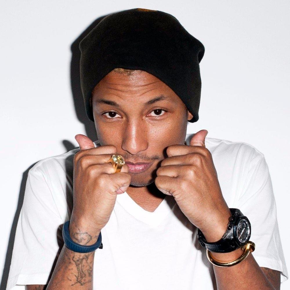 Foto di Pharrell Williams, artista con ruolo nel rap italiano