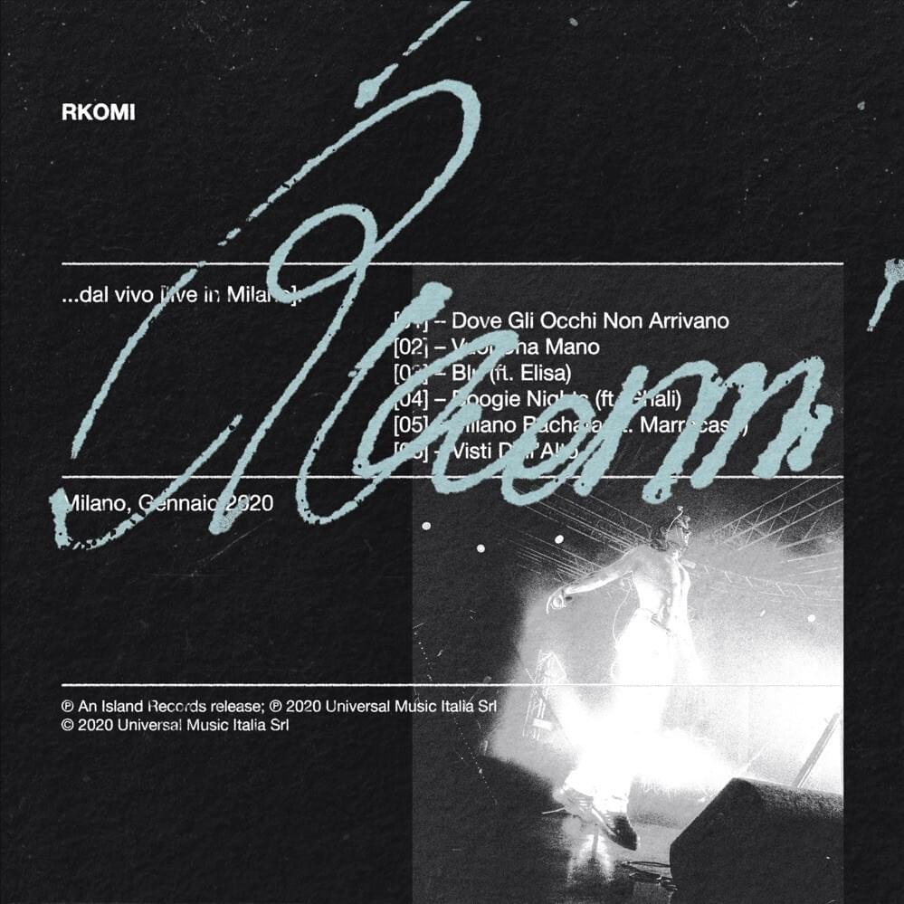 Cover dell'album '...dal vivo (Live in Milano)' di Rkomi