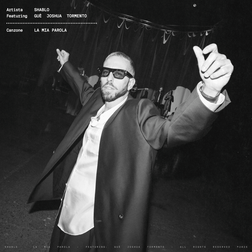 Cover della canzone 'La Mia Parola' di Shablo ft. Guè, Joshua, Tormento