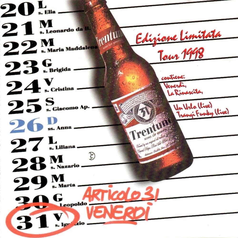 Cover della canzone 'Venerdì' di Articolo 31