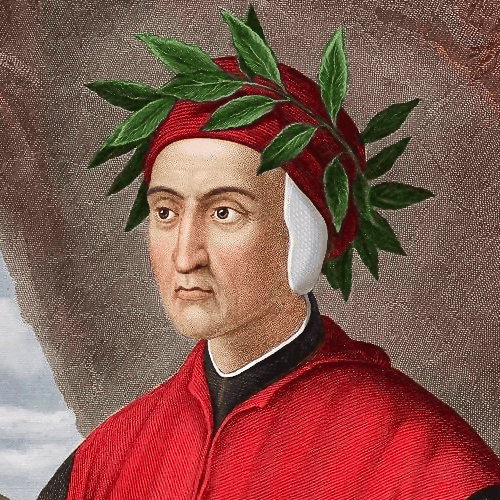 Foto di Dante Alighieri, artista con ruolo nel rap italiano