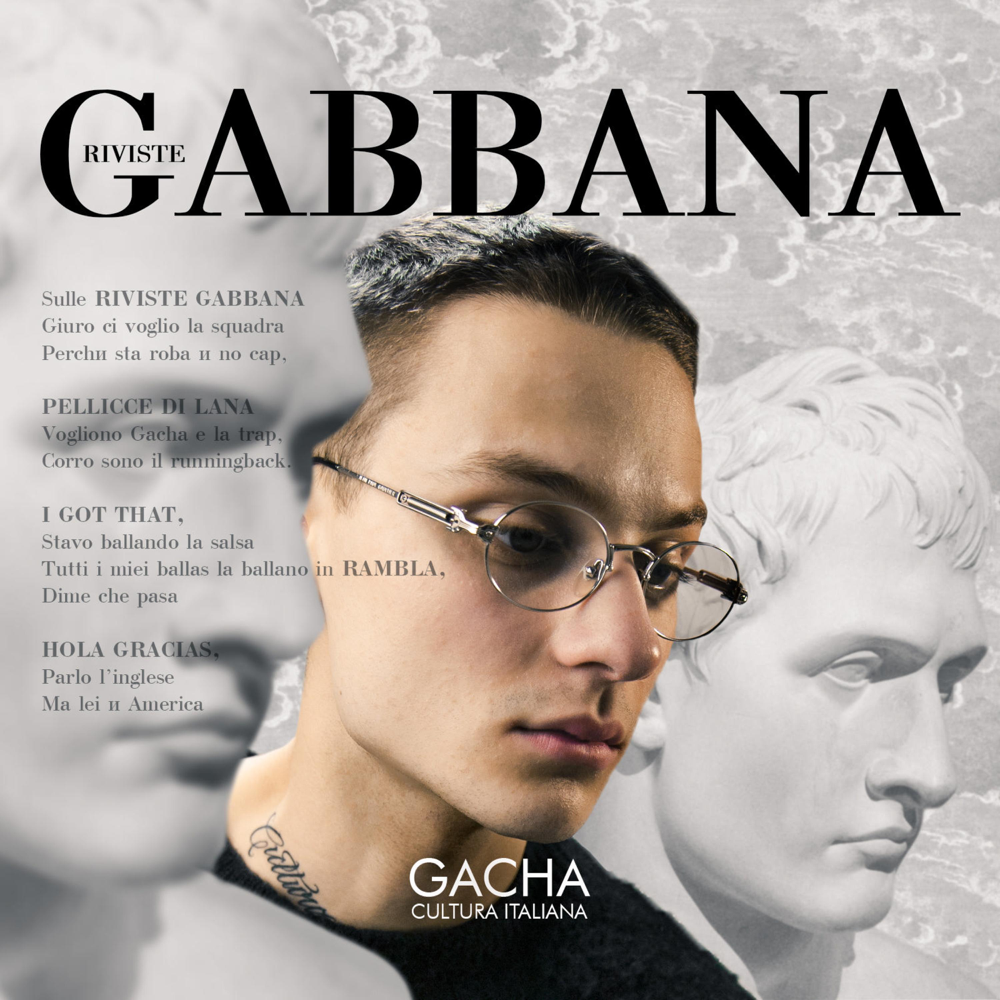 Cover della canzone 'Riviste Gabbana' di Diss Gacha