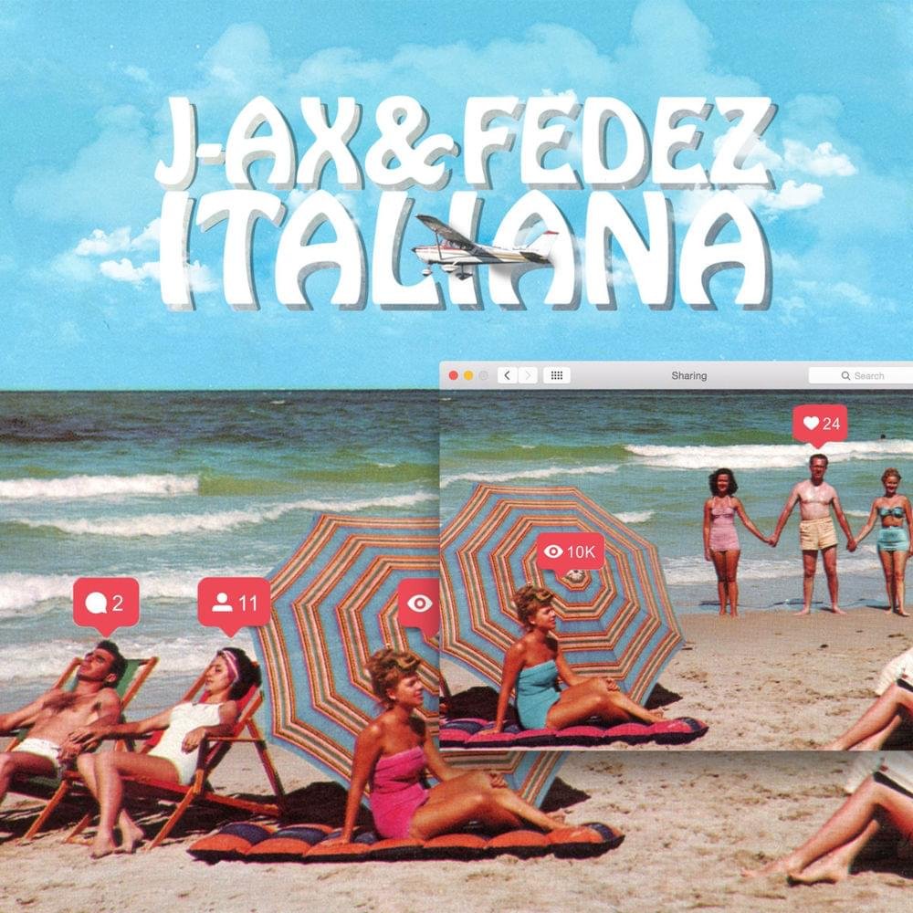 Cover della canzone 'Italiana' di Fedez, J-Ax
