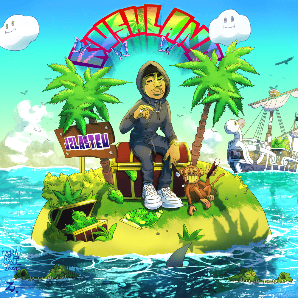 Cover dell'album 'KUSH LAND' di J2LASTEU