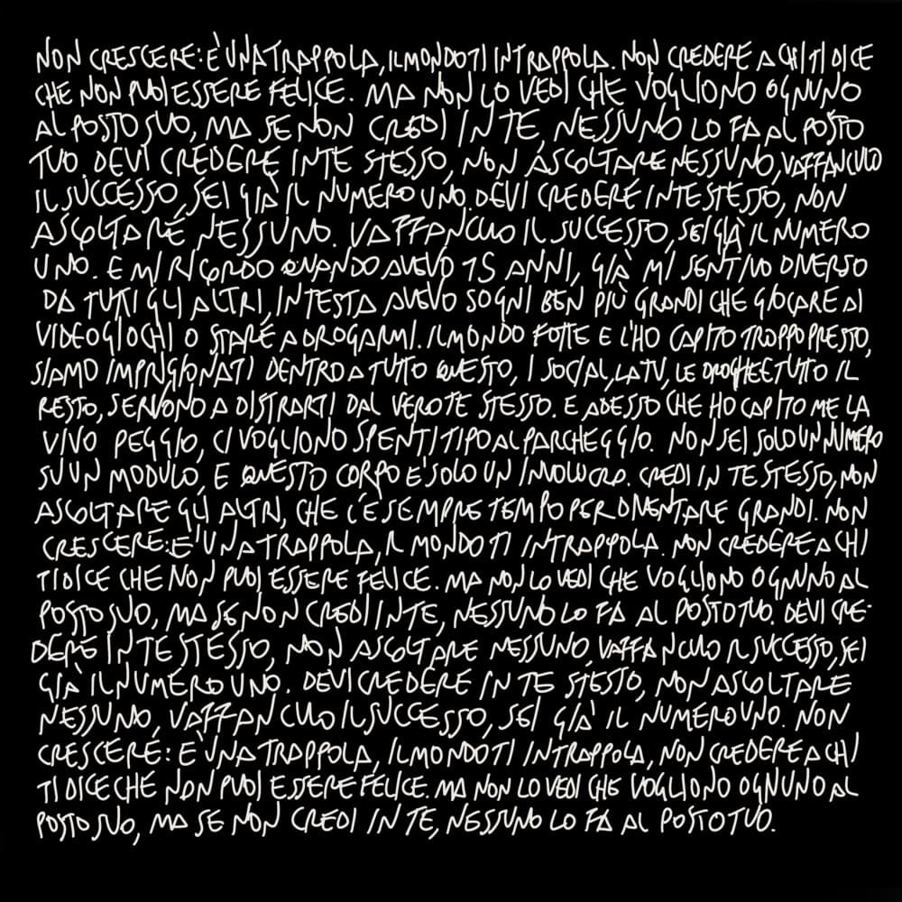 Cover della canzone 'NON CRESCERE (È UNA TRAPPOLA)' di Jesto