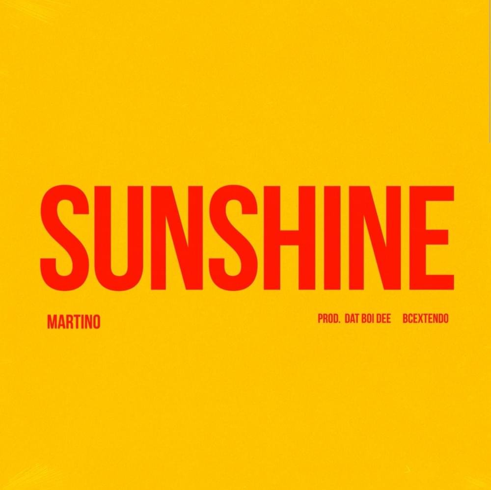 Cover della canzone 'Sunshine' di Martino (NAP)