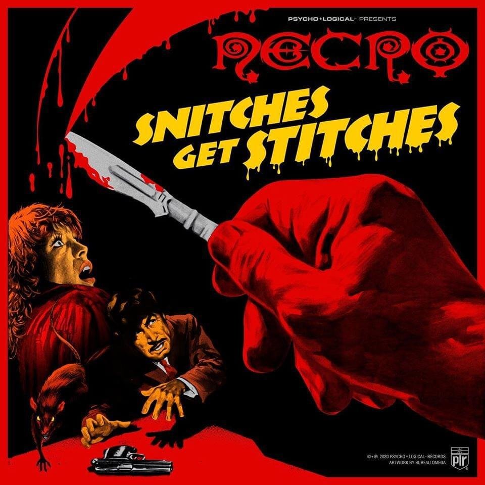 Cover della canzone 'Snitches Get Stitches' di Necro