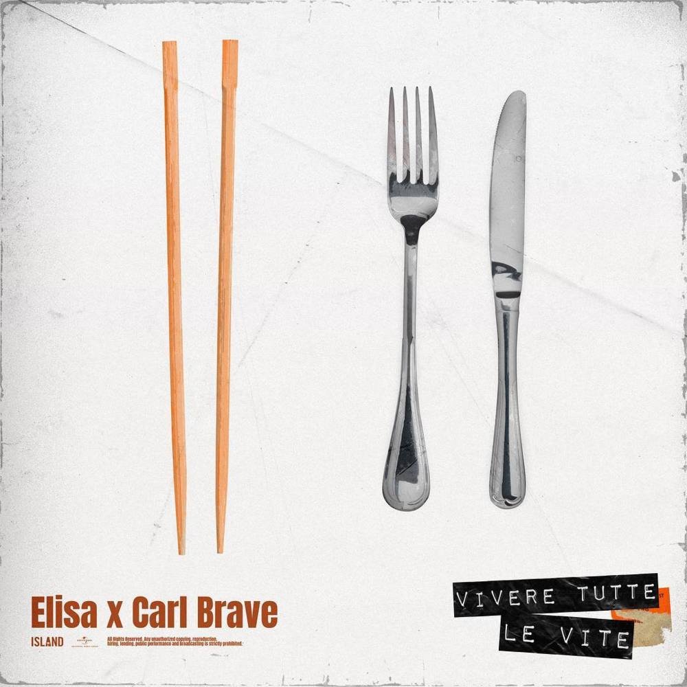 Cover della canzone 'Vivere tutte le vite' di Carl Brave, Elisa