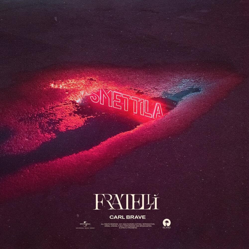 Cover della canzone 'Fratellì' di Carl Brave