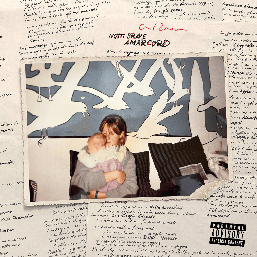 Cover dell'album 'NOTTI BRAVE AMARCORD' di Carl Brave