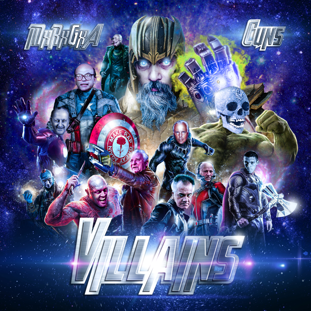 Cover dell'album 'Villains' di Cuns, Make Rap Great Again
