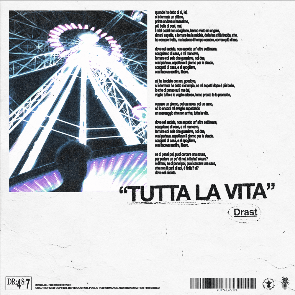 Cover della canzone 'Tutta La Vita' di Drast