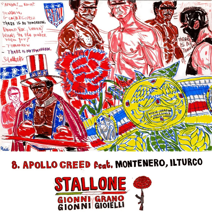 Cover della canzone 'Apollo Creed' di Gionni Gioielli, Gionni Grano ft. Il Turco, Montenero