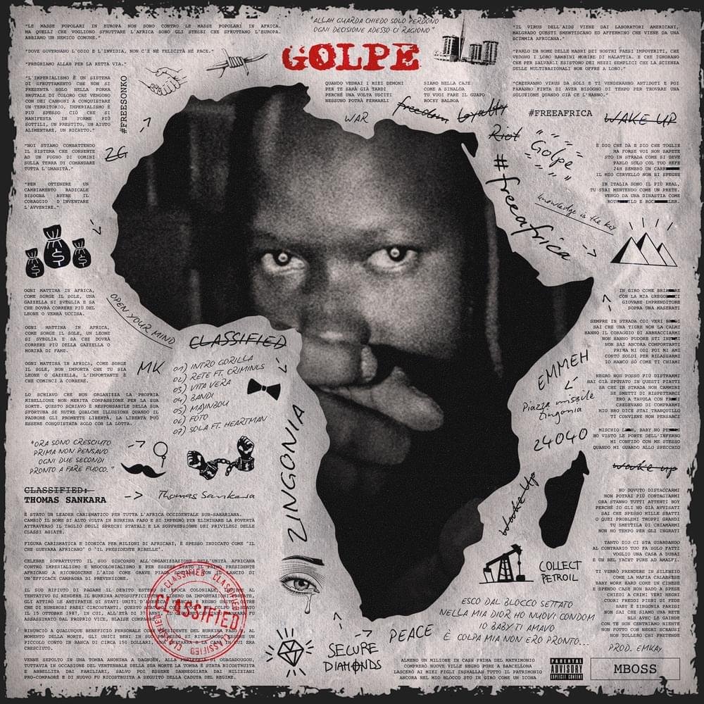Cover dell'album 'Golpe' di Mboss