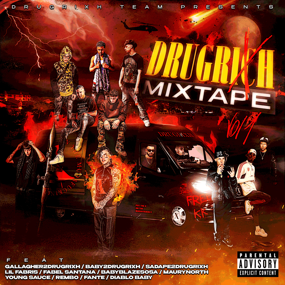 Cover dell'album 'DRUGRIXH MIXTAPE VOL. 1' di Gallagher
