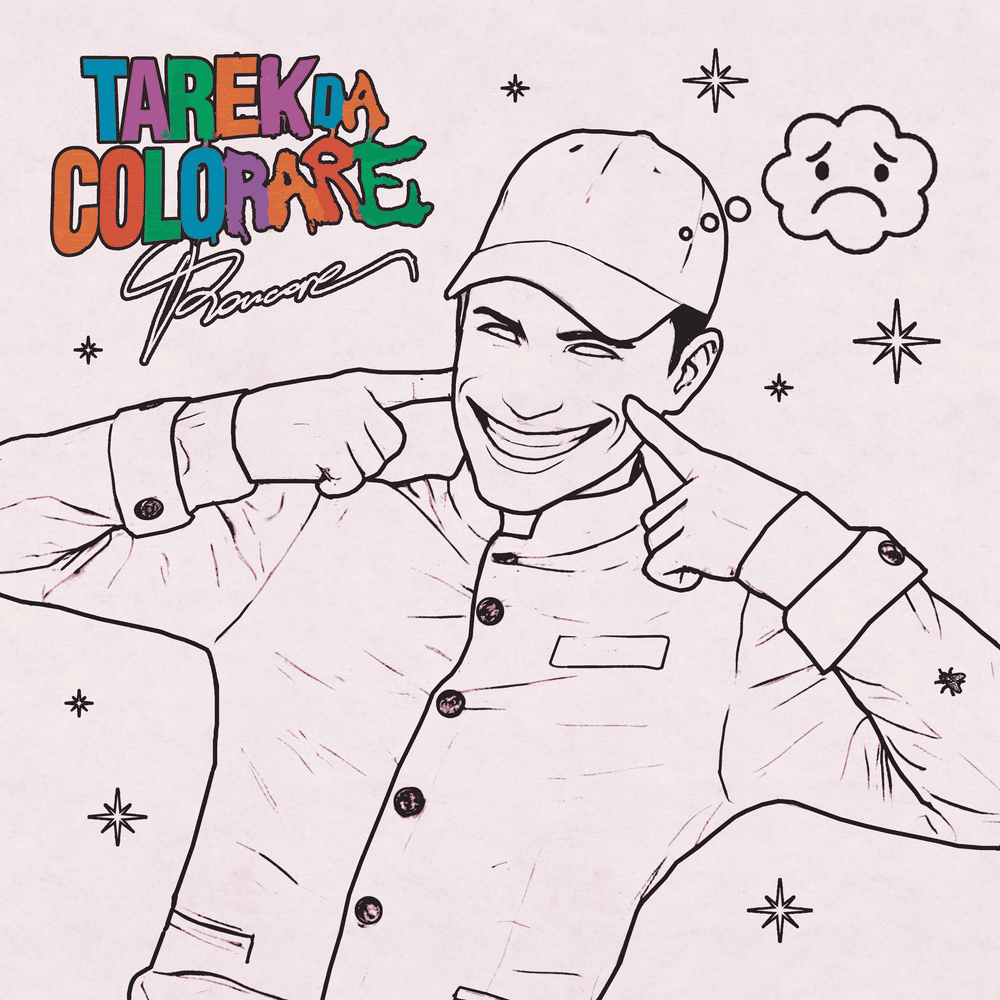 Cover dell'album 'TAREK DA COLORARE' di Rancore