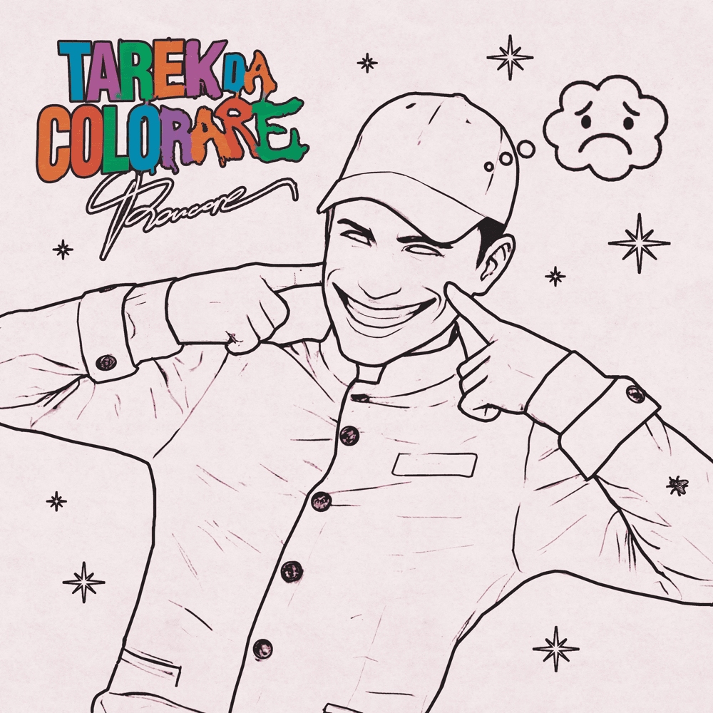 Cover dell'album 'TAREK DA COLORARE' di Rancore