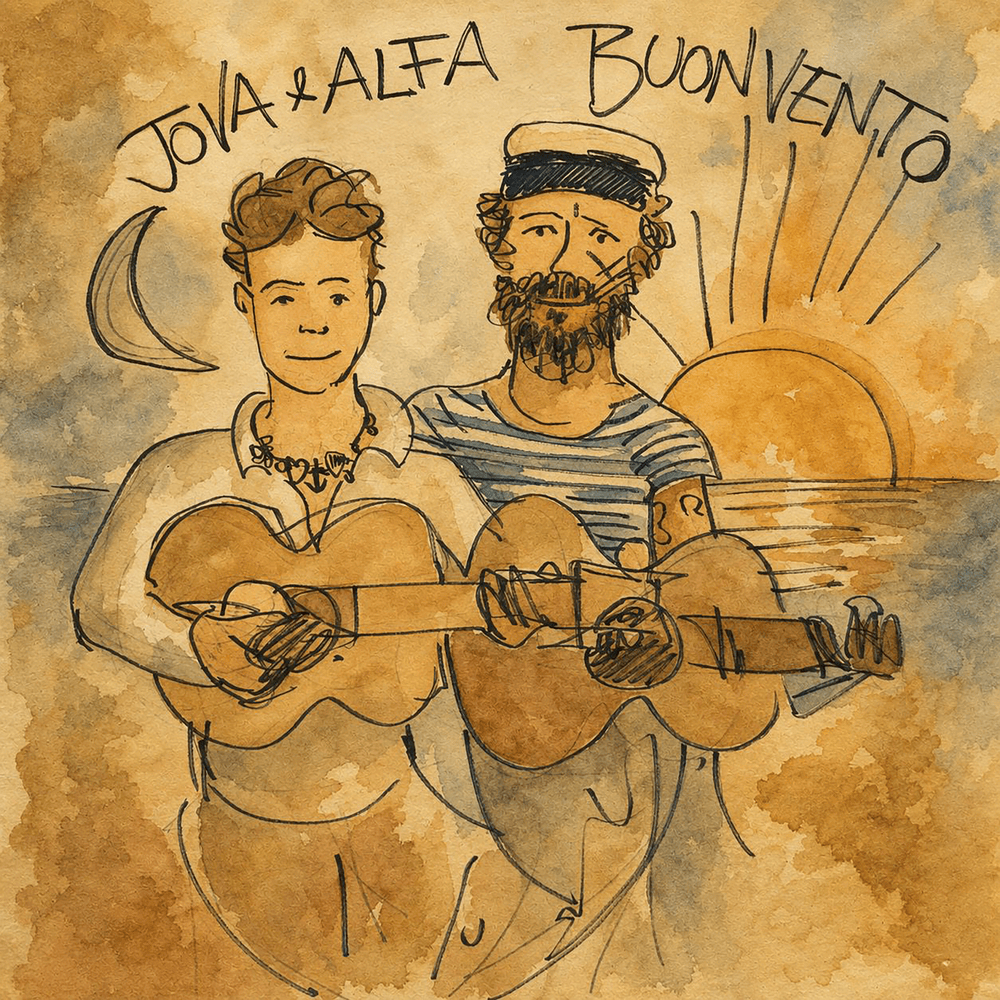Cover della canzone 'Buon vento' di Alfa, Jovanotti