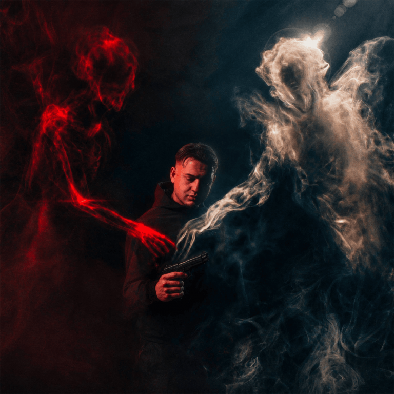 Cover dell'album 'NEL BENE E NEL MALE' di Il Ghost