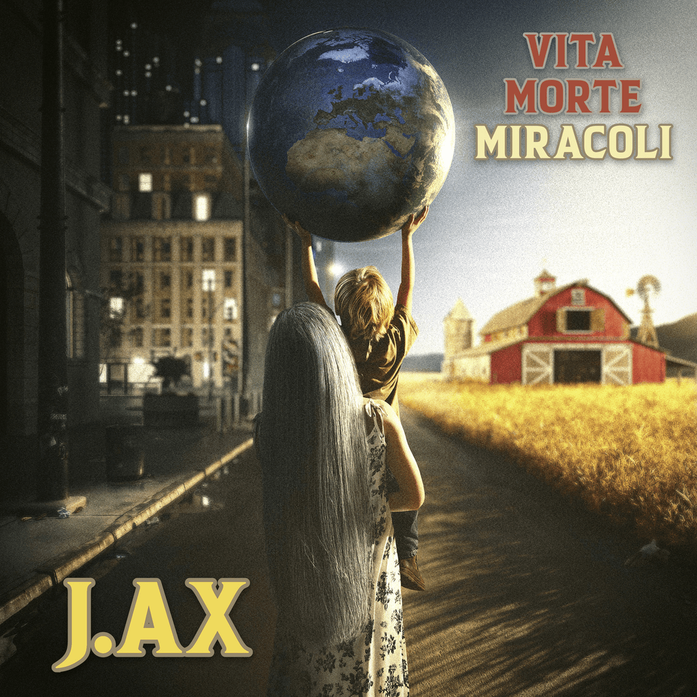 Cover dell'album 'VITA MORTE MIRACOLI' di J-Ax