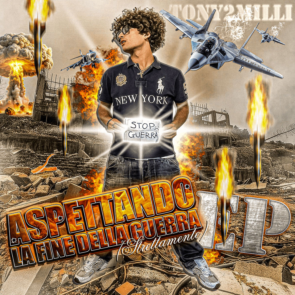 Cover dell'album 'ASPETTANDO LA FINE DELLA GUERRA (Strettamente) - EP' di Tony 2Milli